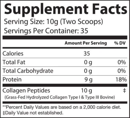 Collagen Type 1 & 3 Grass Fed 350g | Pure Glow Support for Skin, Joints, Hair & Inner Strength