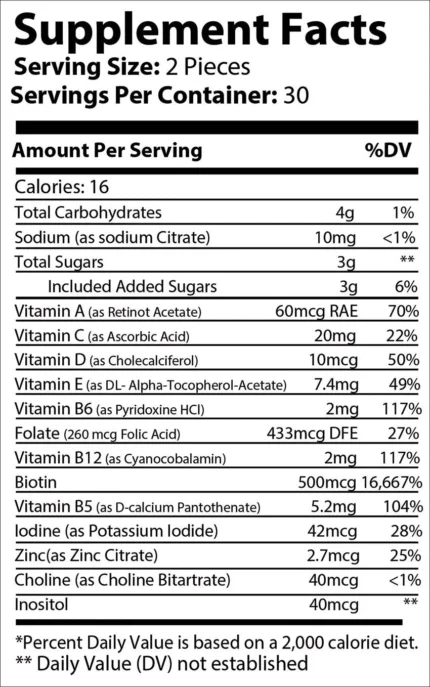 Hair Vitamin Gummies – Nourish Hair Growth, Strength & Shine with Biotin & Essential Nutrients