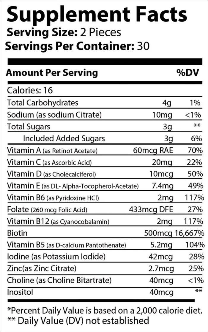 Hair Vitamin Gummies – Nourish Hair Growth, Strength & Shine with Biotin & Essential Nutrients