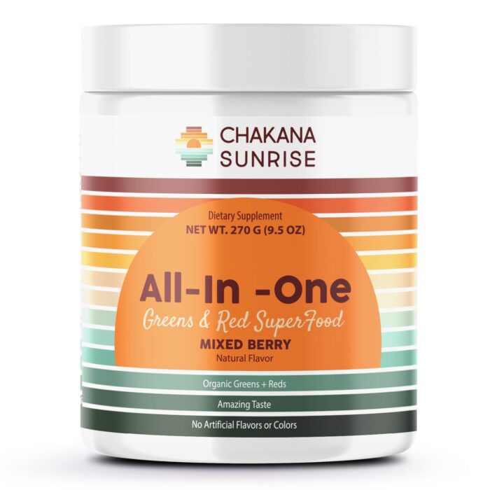 All – In/One Greens & Red SuperFood | Organic Daily Energy, Detox & Immune Boost Blend