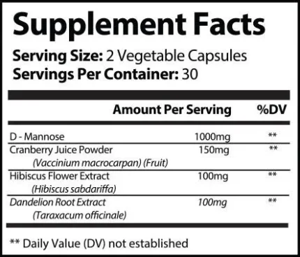 D-Mannose Vitamins – Fast-Acting Urinary & Bladder Support