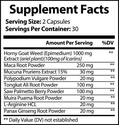 Horny Goat Weed Blend – Natural Vitality, Stamina & Libido Booster for Energy & Performance