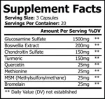 Joint Flex Natural Joint Support – Advanced Mobility & Comfort Formula with Glucosamine + MSM