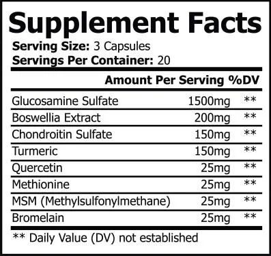 Joint Flex Natural Joint Support – Advanced Mobility & Comfort Formula with Glucosamine + MSM