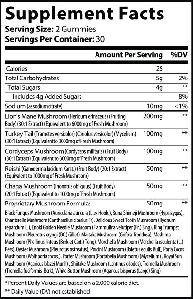 Mushroom Gummies – Nourish Immunity, Mood, Mind, Harmony & Light