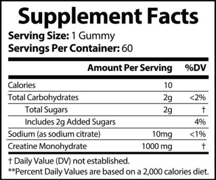 Super Creatine Gummies 1000mg – Empower Strength, Energy & Recovery