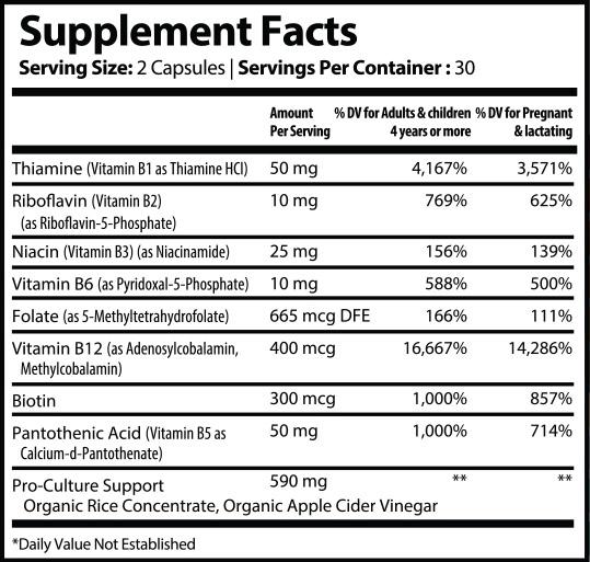 Vitamin B Complex – Energy, Mood & Nervous System Support